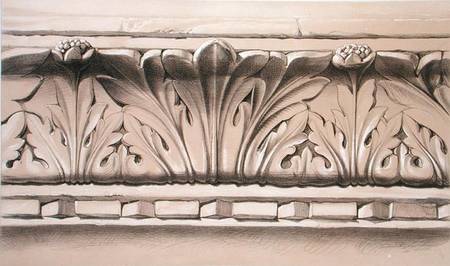 Cornice Moulding, From a Tomb in the Church of S.S. Giovanni e Paolo, from 'Examples of the Architec from John Ruskin