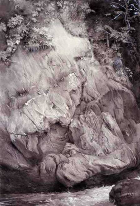 Gweiss Rock at Glenfinlas, 1853-54 (pen, wash & from John Ruskin