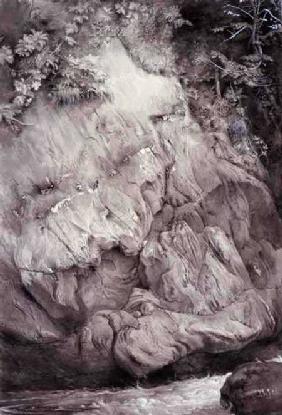 Gweiss Rock at Glenfinlas, 1853-54 (pen, wash &