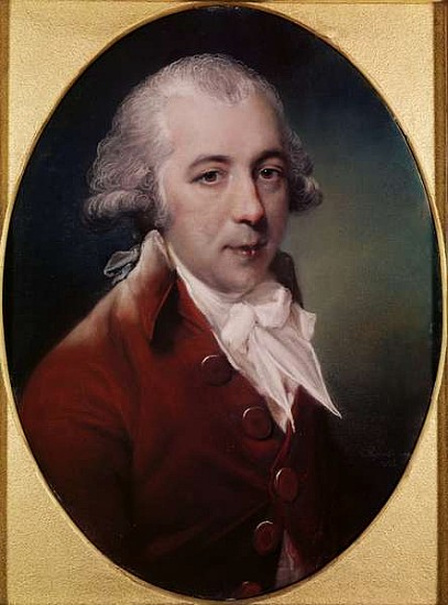 Portrait of Richard Brinsley Sheridan (1751-1816) 1788 (pastel on grey paper) from John Russell