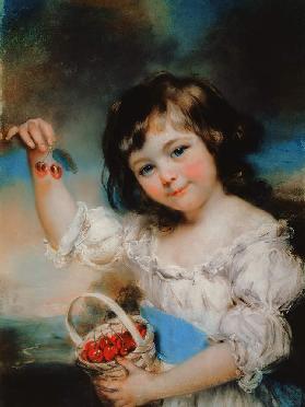 Little Girl with Cherries