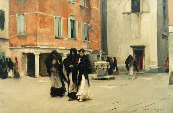 Beim Verlassen der Kirche, Campo San Canciano, Venedig from John Singer Sargent