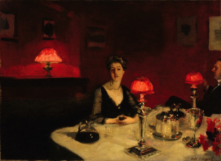 A Dinner Table at Night from John Singer Sargent