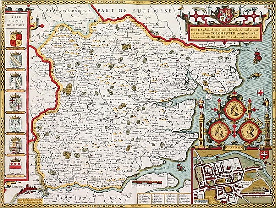 Essex; engraved by Jodocus Hondius (1563-1612) from John Speed''s Theatre of the Empire of Great Bri from John Speed