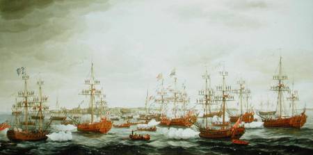 Arrival of Princess Charlotte at Harwich in September from John the Elder Cleveley