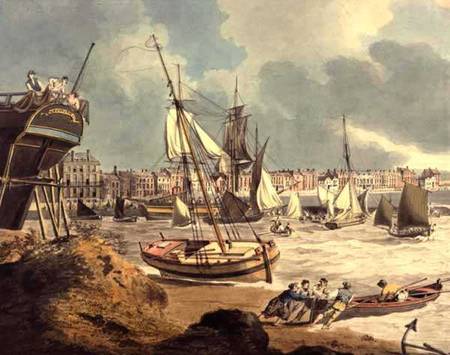 Harbour at Weymouth, Dorset, 1805 (pen, ink and water from John Thomas Seeres