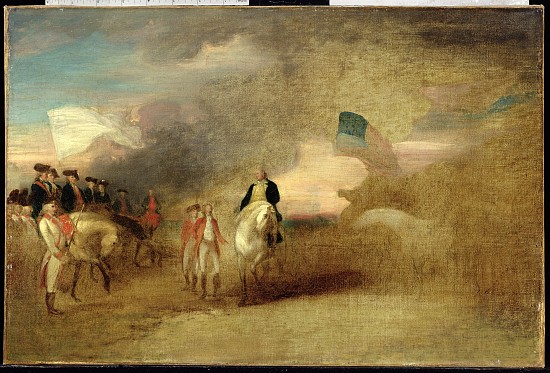 Surrender of Cornwallis at Yorktown from John Trumbull