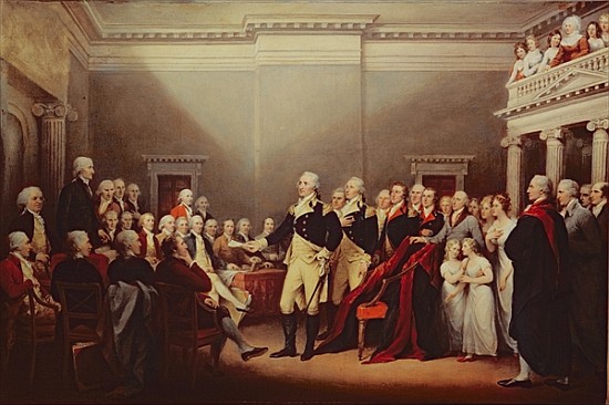 The Resignation of George Washington on 23rd December 1783, c.1822 from John Trumbull