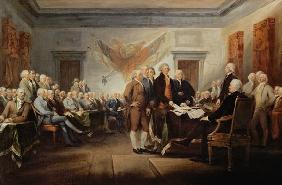 Signing the Declaration of Independence, 4th July 1776, c.1817