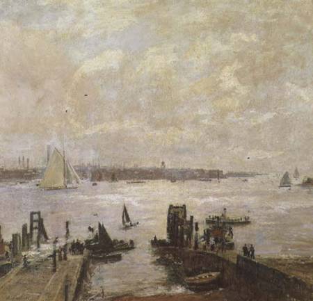 Portsmouth Harbour from John William Buxton Knight