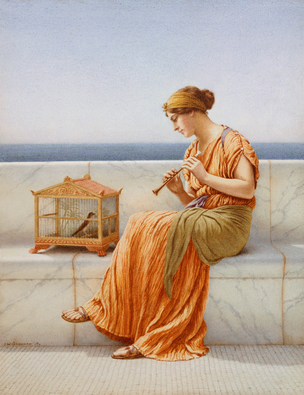 A Song without words. from John William Godward
