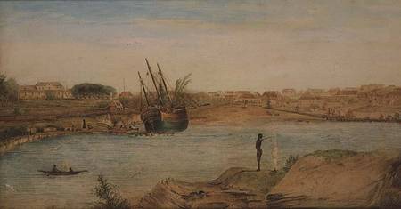 Sydney Cove, head of the cove from John William Lewin