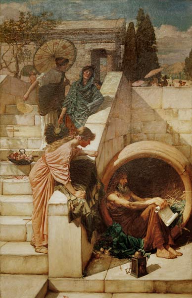 Diogenes / Painting by J.W.Waterhouse from John William Waterhouse