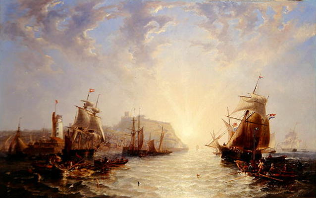 Shipping off Scarborough, 1845 (oil on canvas) from John Wilson Carmichael