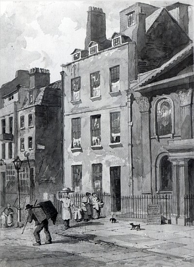 House of Sir Isaac Newton at 35 St Martin''s Street, Leicester Square, London from John Wykeham Archer