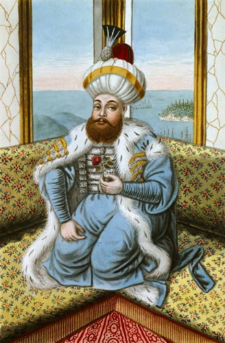 Mehmed II (1432-81) called 'Fatih', the Conqueror, from 'A Series of Portraits of the Emperors of Tu from John Young