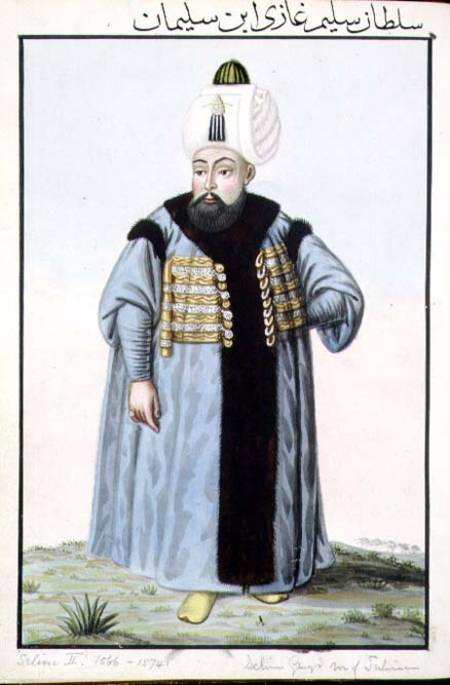 Selim II (1524-74) called 'Sari', the Blonde or the Sot, Sultan 1566-74, from 'A Series of Portraits from John Young