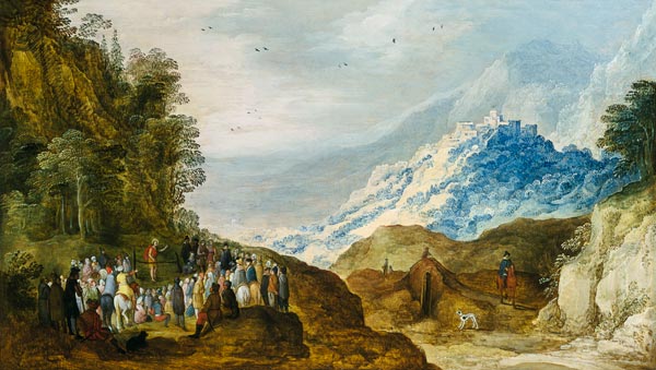 The Sermon on the Mount (figures possibly by Hans Jordeans) from Joos de Momper
