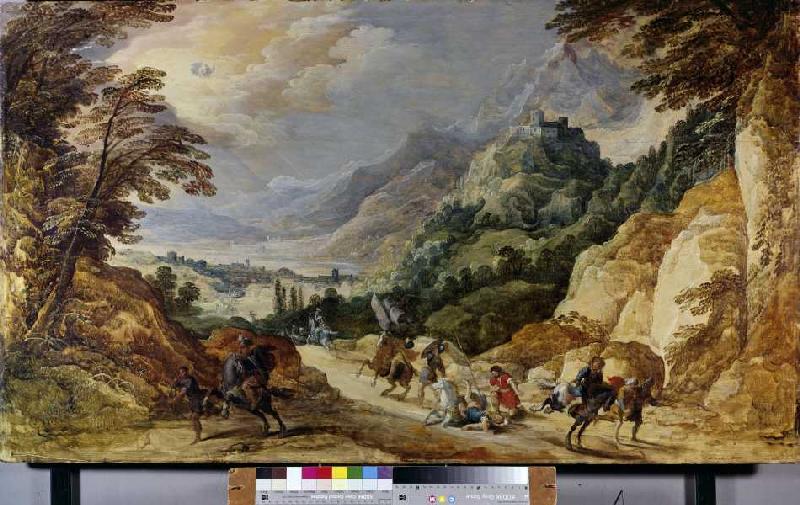 Landschaft mit der Bekehrung des Paulus from Joos de Momper the Younger