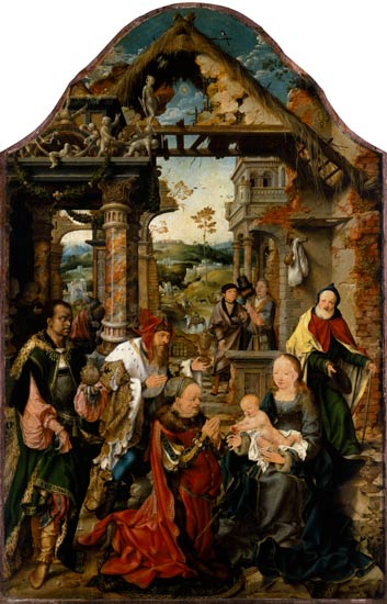 Die (kleine) Anbetung der Koenige from Joos van Cleve (eigentl. van der Breke)