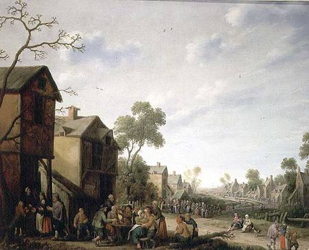 A Village Street Scene from Joost Cornelisz Droochsloot