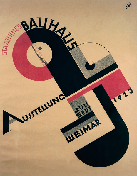 Bauhaus Exhibition Poster, 1923 (colour litho) from Joost Schmidt