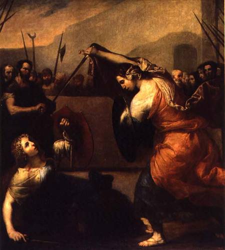 The Duel of Isabella de Carazzi and Diambra de Pettinella from José (auch Jusepe) de Ribera