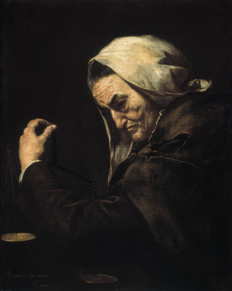 J.De Ribera / The old usurer from José (auch Jusepe) de Ribera