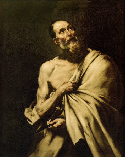 J.de Ribera, der heilige Bartholomäus from José (auch Jusepe) de Ribera