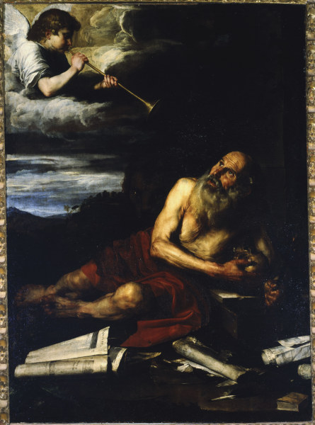J.de Ribera, Saint Jerome with the Angel from José (auch Jusepe) de Ribera