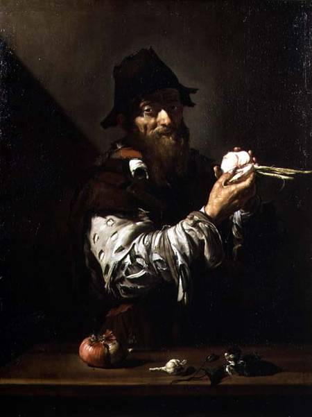 Portrait of an Old Man with an Onion from José (auch Jusepe) de Ribera