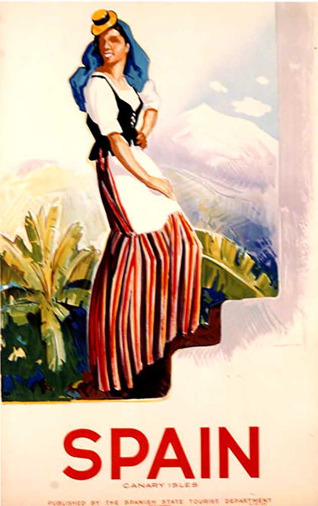 Poster promoting the Canary Islands, published by the Spanish State Tourist Department, 1930 from Jose Morell