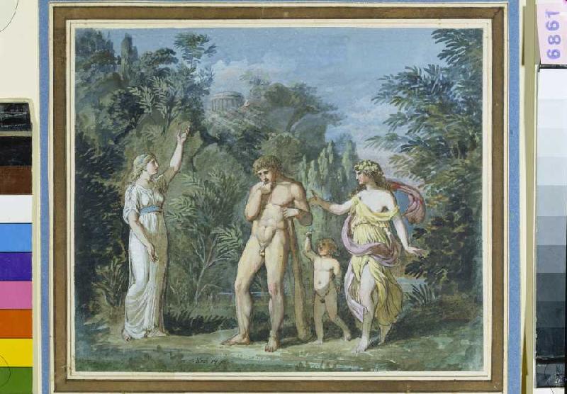 Hercules at the crossroads from Joseph Anton Koch