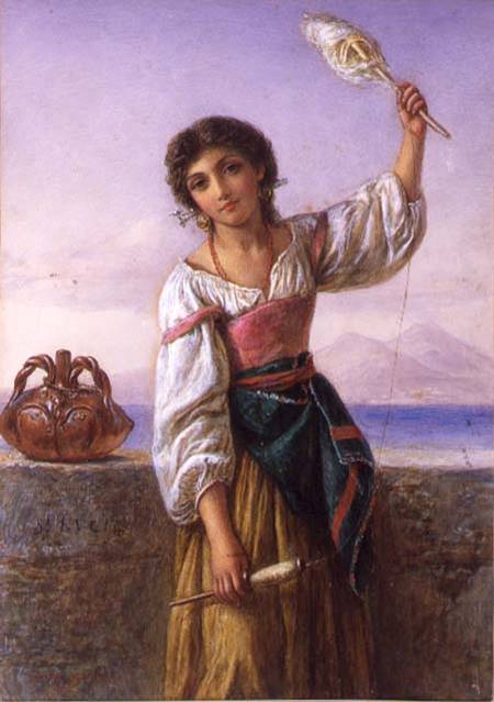 Young Girl with a Distaff from Joseph Bouvier