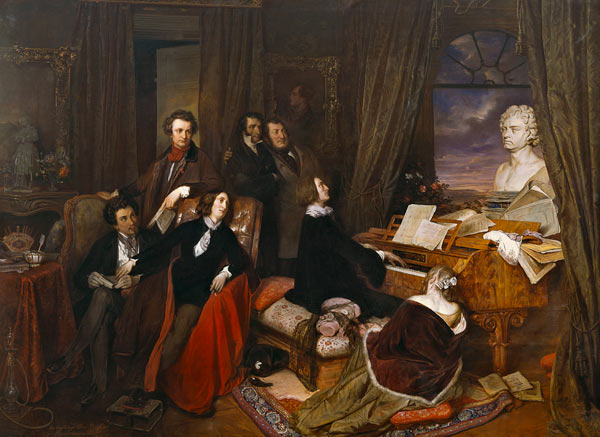 Liszt at the Piano from Joseph Danhauser