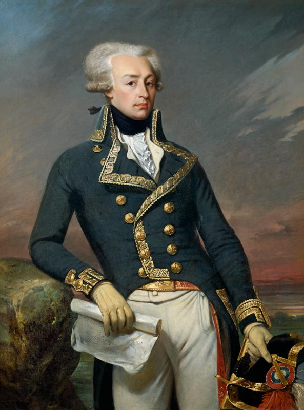 Portrait of Gilbert Motier (1757-1834) the Marquis de La Fayette as a Lieutenant General from Joseph Désiré Court