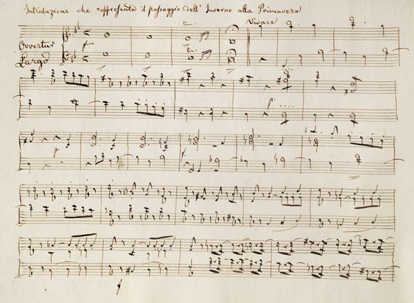 Ouverture from the score of ''Spring'', from the oratorio ''The Seasons'', first performed April from Joseph Haydn