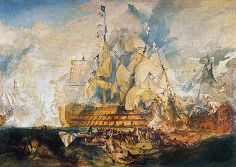 The battle of Trafalgar from William Turner