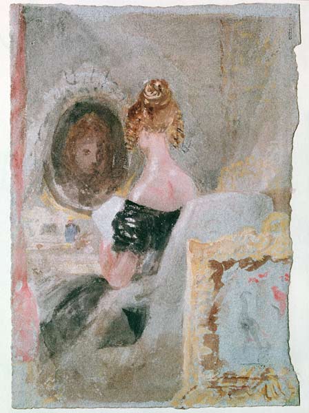 Turner / Women at Mirror / Gouache 1830 from William Turner