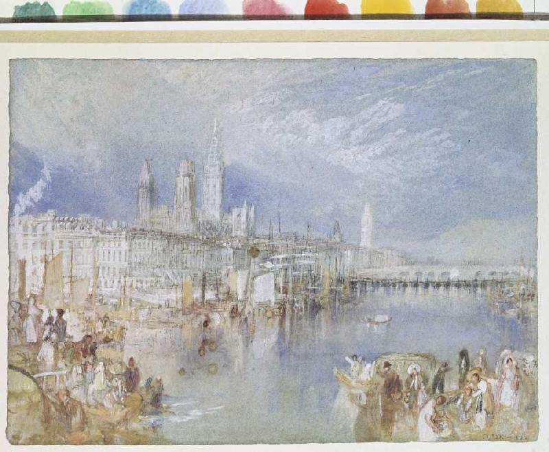 View of Rouen, river up. from William Turner