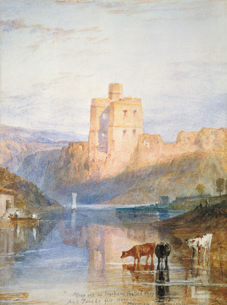 Norham Castle illustration to Walter Scott of Marmion from William Turner