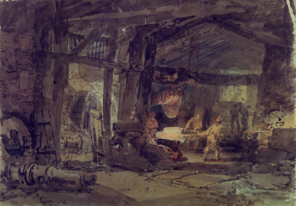W.Turner / An Iron Foundry / c.1797/98 from William Turner