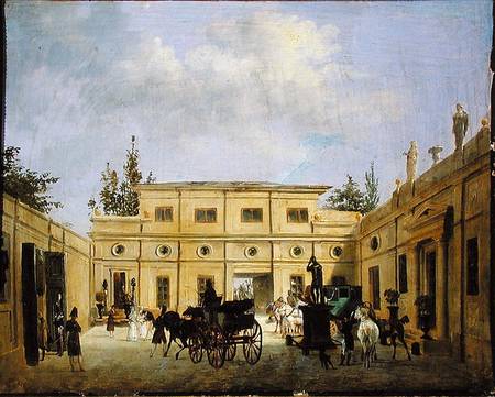 Carriages in the Courtyard of the Chateau de Neuilly from Joseph Swebach-Desfontaines