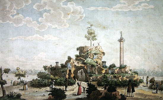 Artificial mountain constructed in 1793 on the Champs de Mars from Joseph Tassy