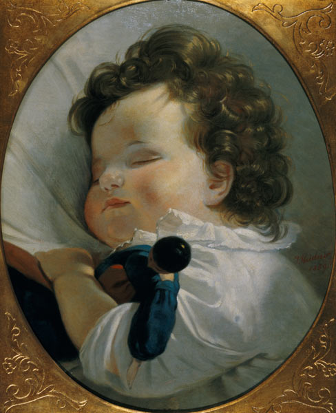 Princess Marie Liechtenstein as a child (copy according to a painting of Amerling) from Joseph Weidner