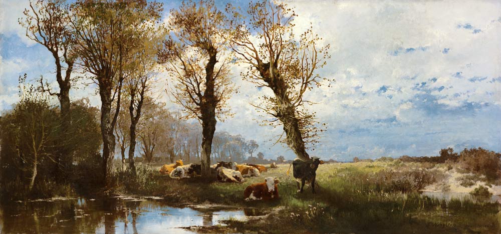 Landscape with cattle herd from Joseph Wenglein