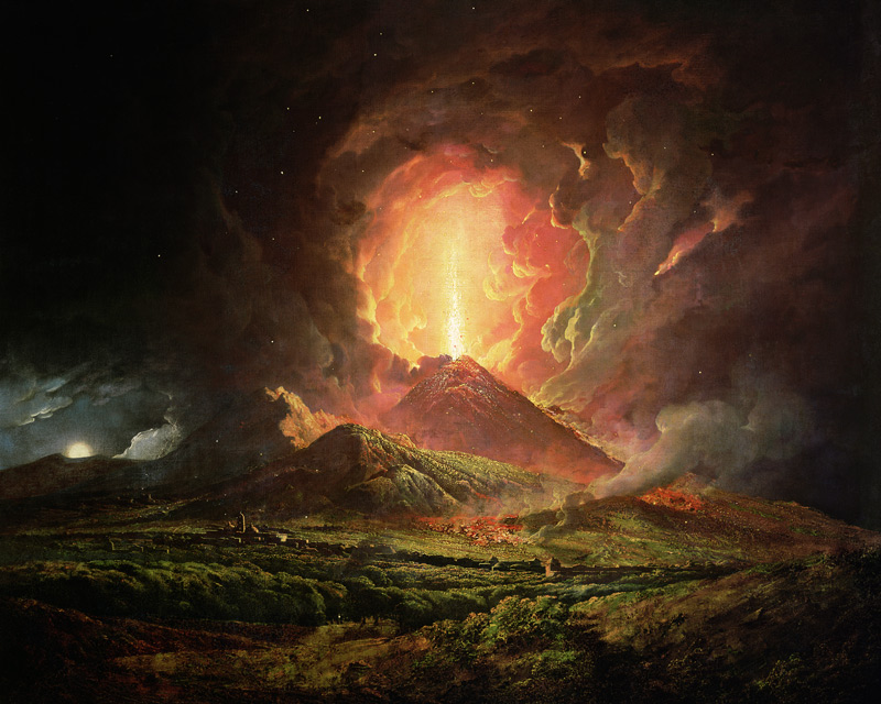 An Eruption of Vesuvius, seen from Portici from Joseph Wright of Derby