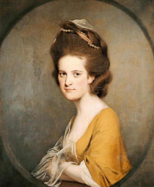 Portrait Of Dorothy Hodges (1752-1800),  Half-Length,  In A Yellow Dress from Joseph Wright of Derby