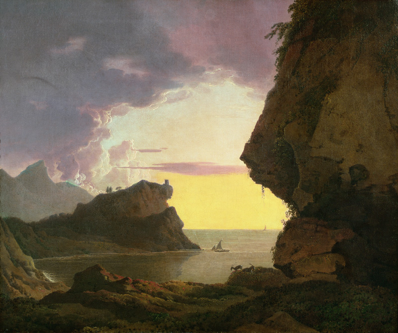 Sunset on the Coast near Naples from Joseph Wright of Derby