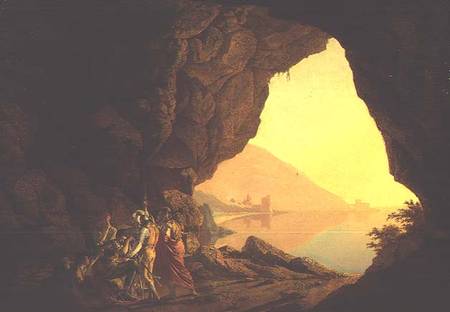 A Grotto in the Kingdom of Naples, with Banditti from Joseph Wright of Derby